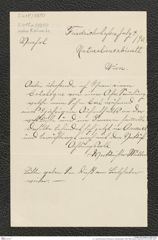 k.k. naturhistorisches Hofmuseum, Intendanzakten 1885-1896 (Hauer), Aktenzahl Z.419.a/1890, Seite 1